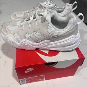 Nike Kids White and Gray Sneakers